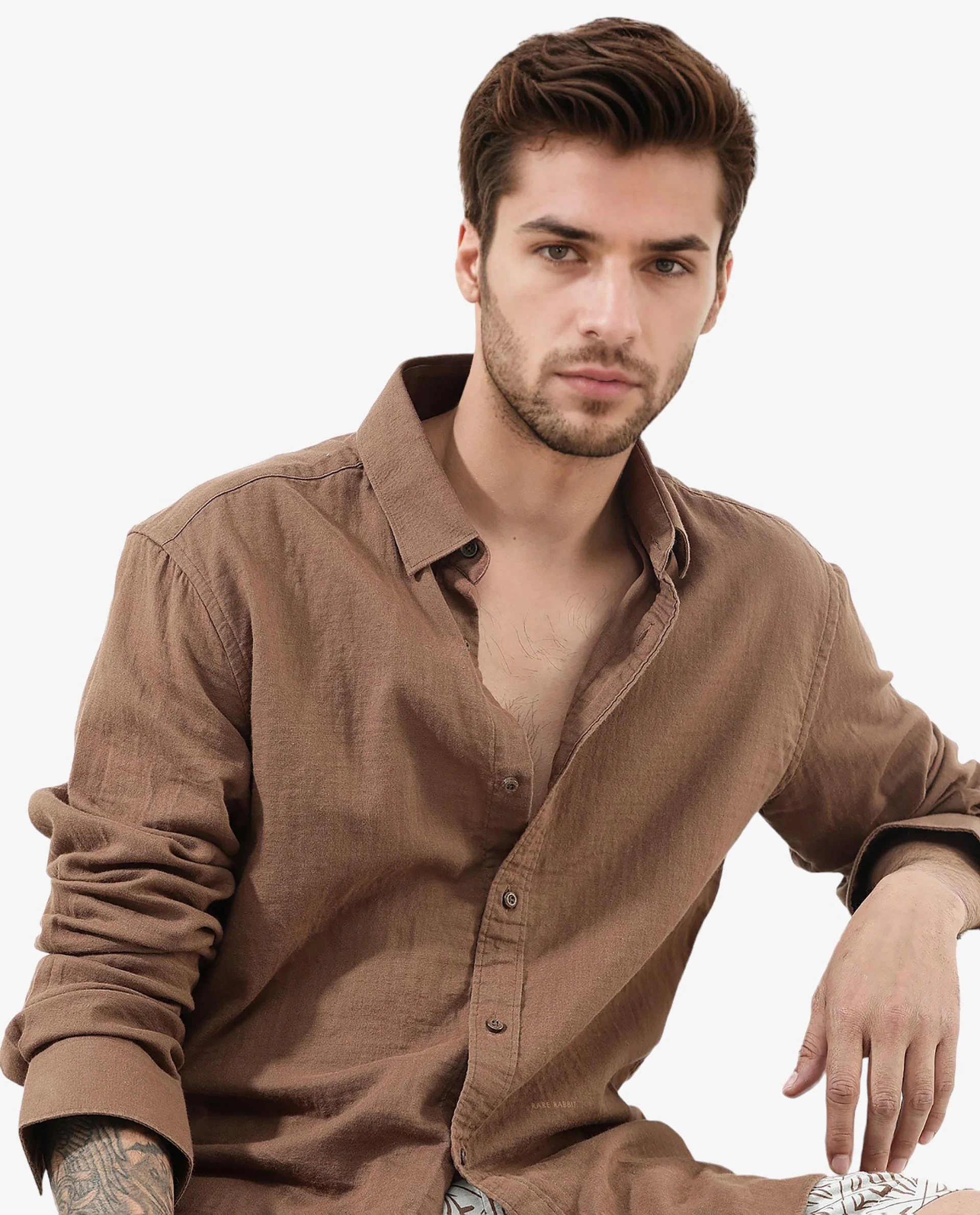 layerr ls mens shirt brown27624 f6199930 ca9b 4b37 934d 926105d528af